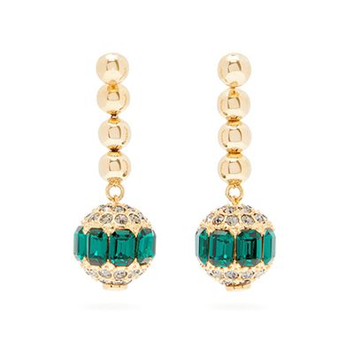 Crystal Embellished Drop Earrings from Erdem