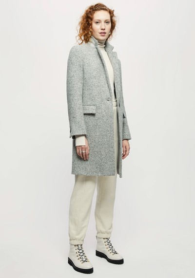 Herringbone Relaxed City Coat from Jigsaw