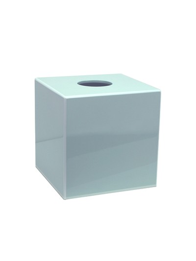 Powder Blue Square Tissue Box