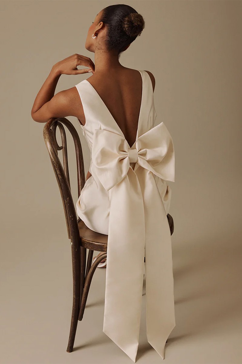 Open Back Mini Atalana Bridal Dress from Nobody’s Child