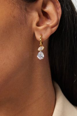 Swinger Crystal & Gold-Vermeil Hoop Earrings from Anissa Kermiche