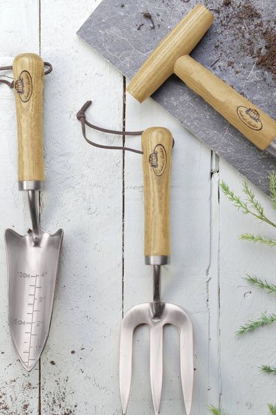 Garden Tools In Wood And Stainless Steel