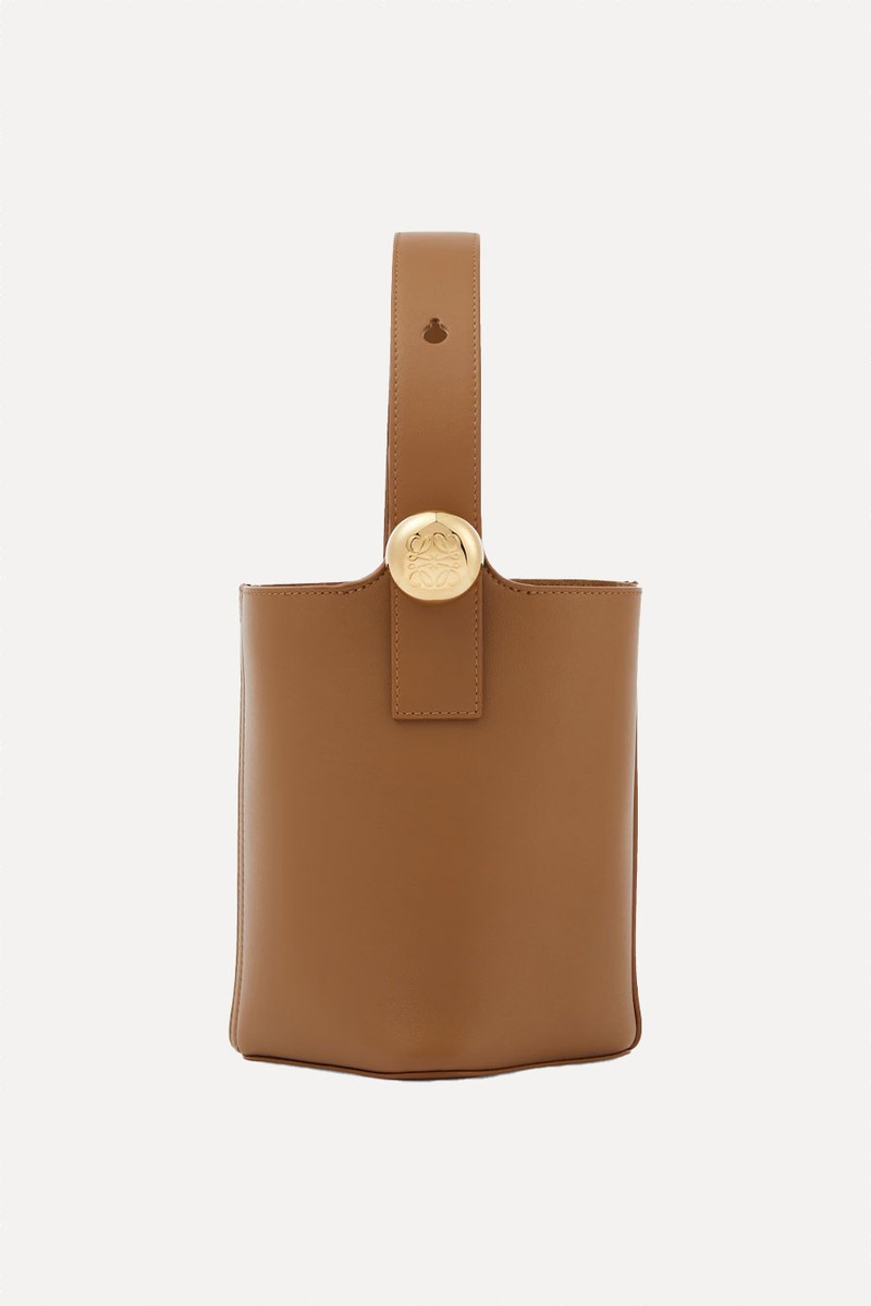 Pebble Mini Leather Bucket Bag from Loewe