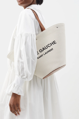 Rive Gauche Leather-Trim Canvas Tote Bag, £1,700 | Saint Laurent