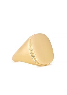 Eddie 18kt Gold-Plated Signet Ring from Daphine