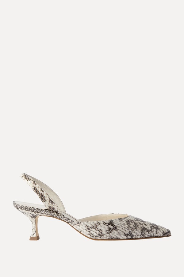 Carolyn 50 Elaphe Slingback Pumps from MANOLO BLAHNIK