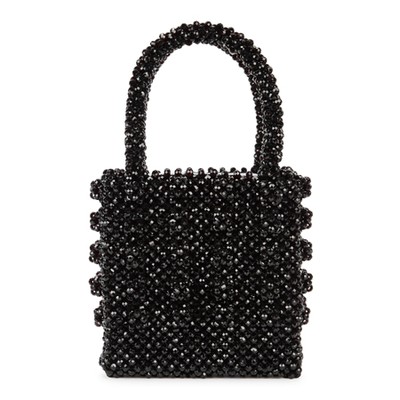 Antonia Black Beaded Box Bag from Shrimps