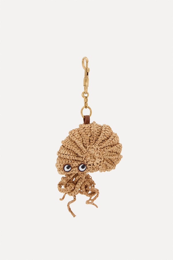 Hermit Crab Raffia & Leather Bag Charm from ANYA HINDMARCH