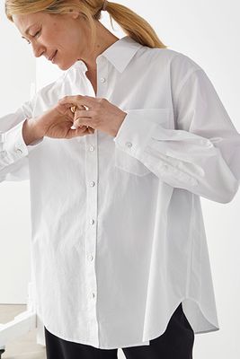 Oversized Pearl Button Cotton Shirt from & Other Stories