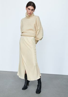 Satin-Finish Midi Skirt, £25.99 | Zara