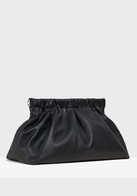 Pleated Clutch In Leather