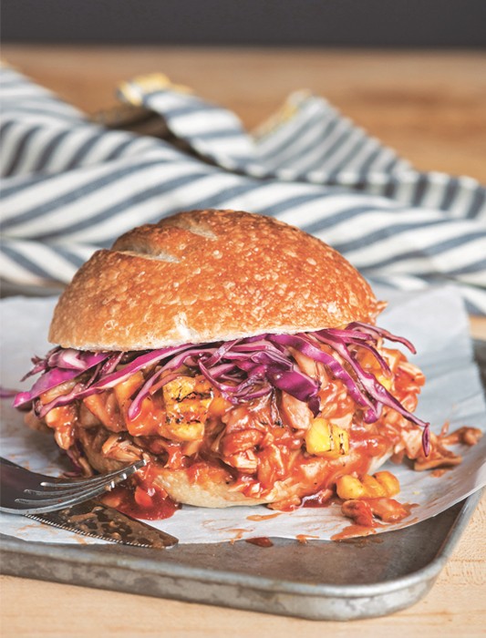 BBQ Jackfruit with Grilled Pineapple