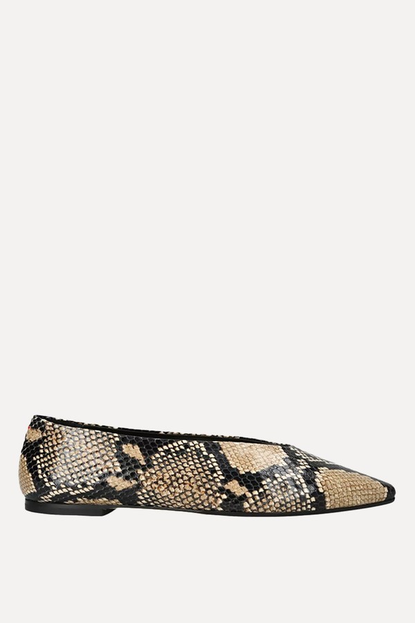 Betty Snake Print Ballet Flats from Aeyde