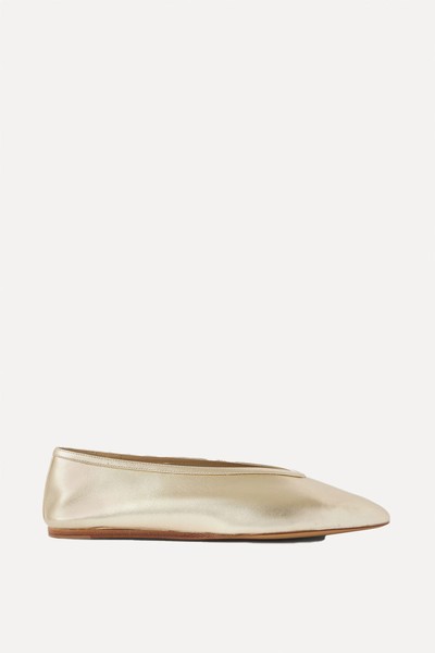 Luna Metallic Leather Ballet Flats from Le Monde Beryl