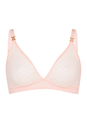 The Easy Does It Bralette In Sheer Deco Blush Pink