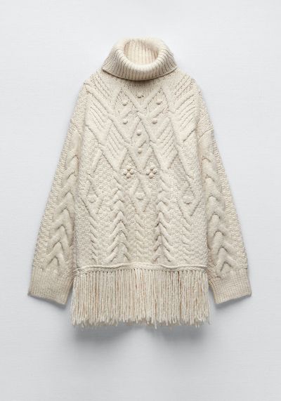 Fringed Knit Sweater  from Zara