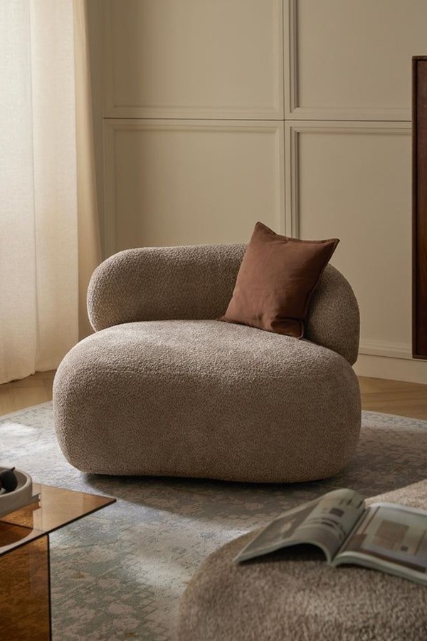 Teddy Bouclé Lounge Chair Alba