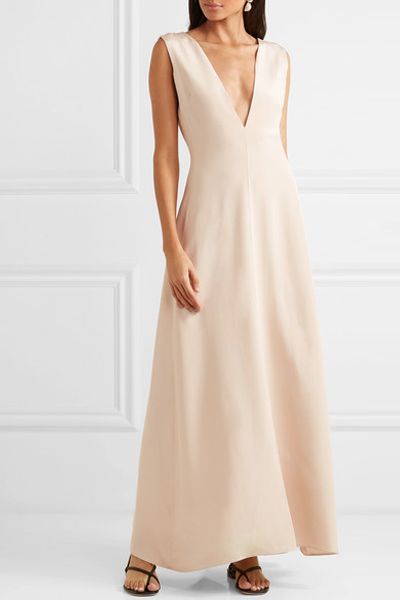 Silk-Satin Maxi Dress from Michael Lo Sordo