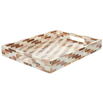 Cream Mosaic Patterned Tray