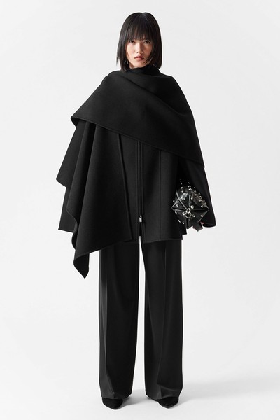 Asymmetric Wool Cape from & Other Stories