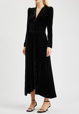 Black Velvet Midi Dress from Isabel Marant