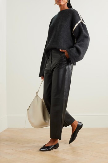 Oversized Embroidered Wool And Cashmere-Blend Sweater,  £480 | TOTEME