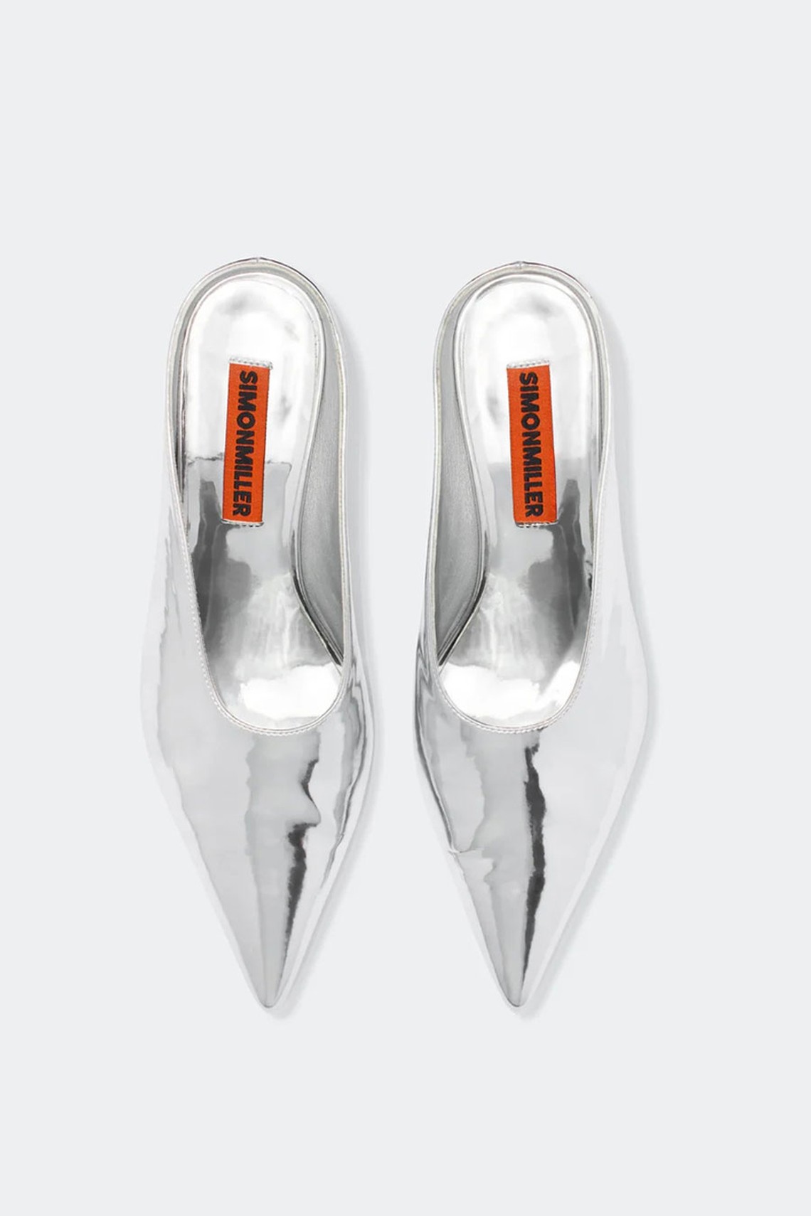 Chrome Pointed Gala Mules from Simon Miller