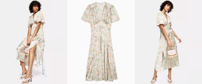 Willow Floral Print Angel Sleeve Midi Dress, £29.99 (was £45.99)