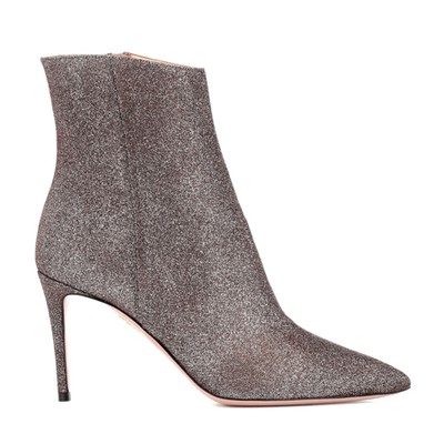 Alma 85 Glitter Ankle Boots from Aquazzura