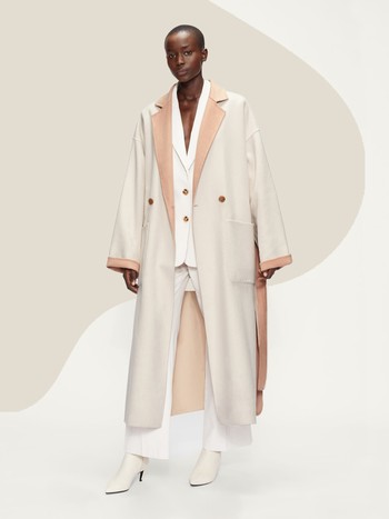 Flood Length Double Faced Wool Coat