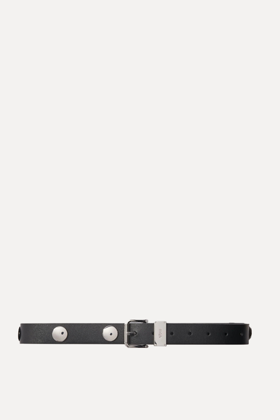 Studded Leather Belt from Maje