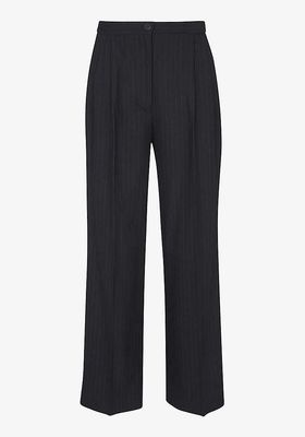 High-Rise Pinstripe Wool-Blend Trousers from Whistles