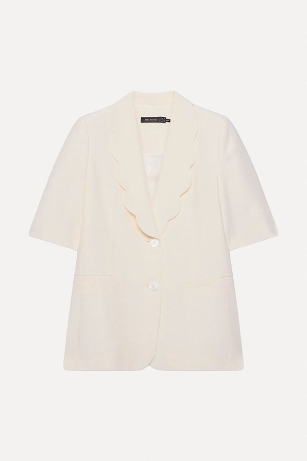 Scallop Front Short Sleeve Blazer from Mint Velvet
