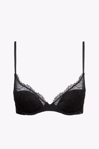 Floral Lace Plunge Bra