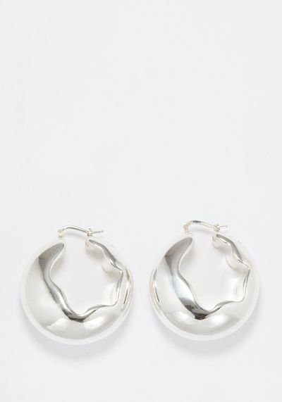 Empty Volumes Sterling-Silver Hoop Earrings from Jil Sander