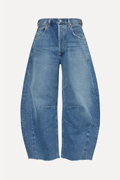 Horseshoe Exaggerated Barrel-Leg Organic-Cotton Jeans from Citizens Of Humanity