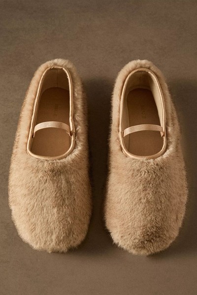 Furry Ballerina Slippers from Zara Home