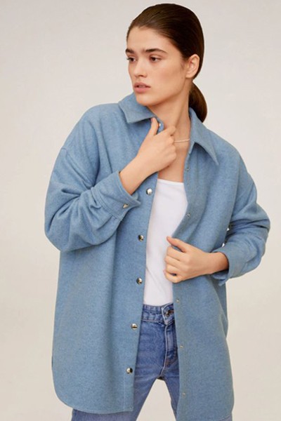 Wool-Blend Overshirt from Mango