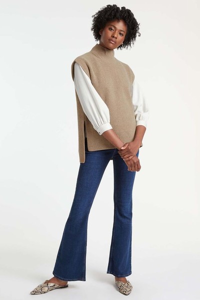 Janice Wool Funnel Neck Sleeveless Jumper from Cefinn