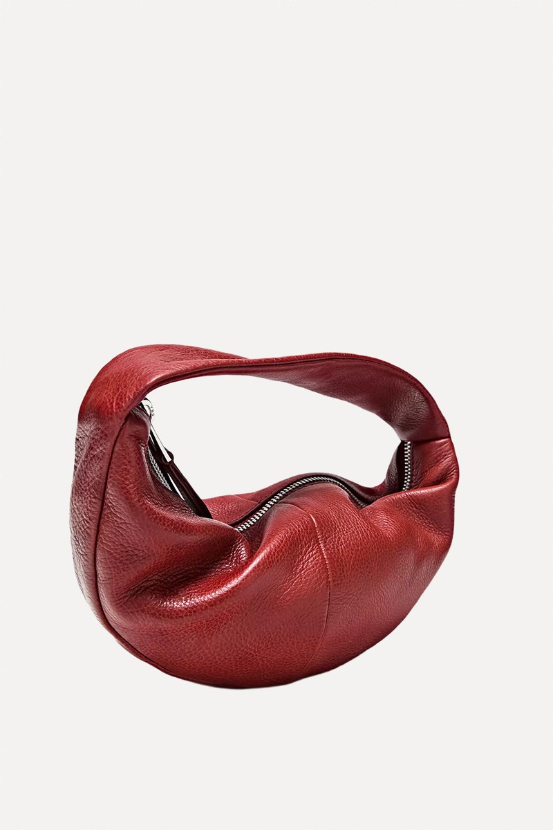 Mini Nappa Leather Half-Moon Bag