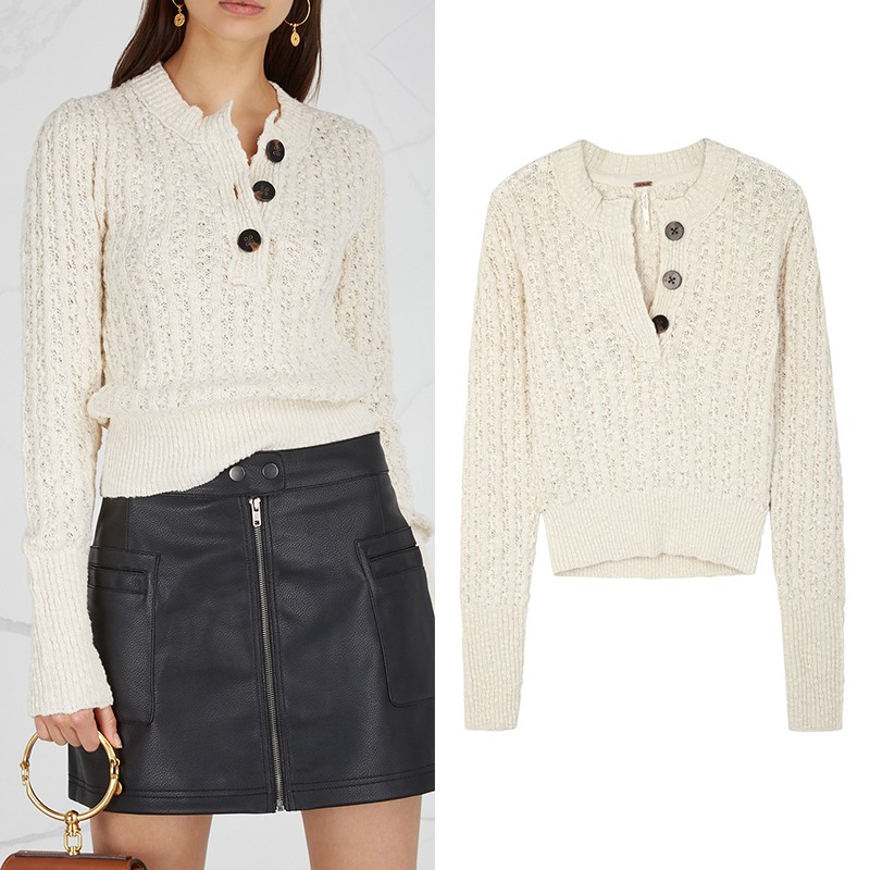 Textured-Knit Jumper from Free People