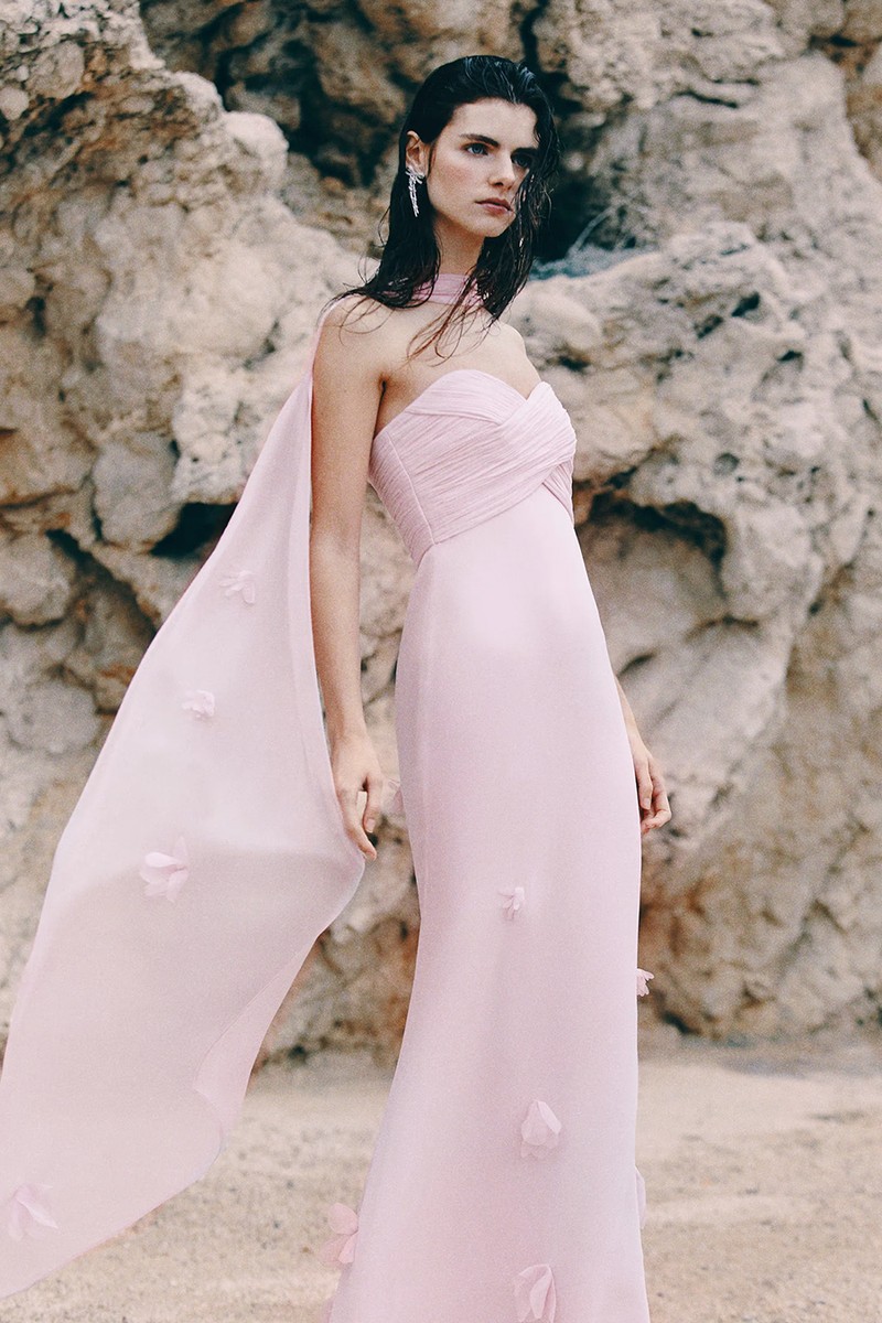 Georgette Scarf Maxi Dress from Self-Portrait