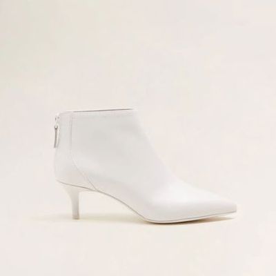 Zipped Leather Ankle Boot from Mango