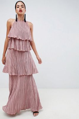 Tiered Plisse Maxi Dress from ASOS