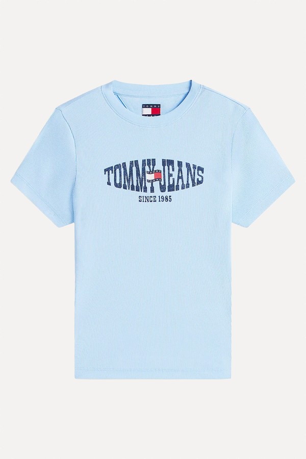 Wavy Flag Ribbed Slim T-Shirt