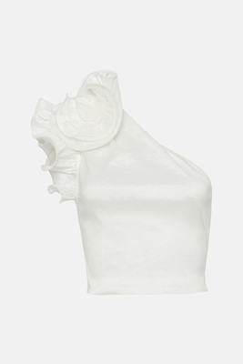 One Shoulder Rosette Detail Top from Oasis