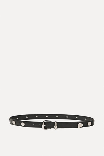 Leather Belt With Stud Details