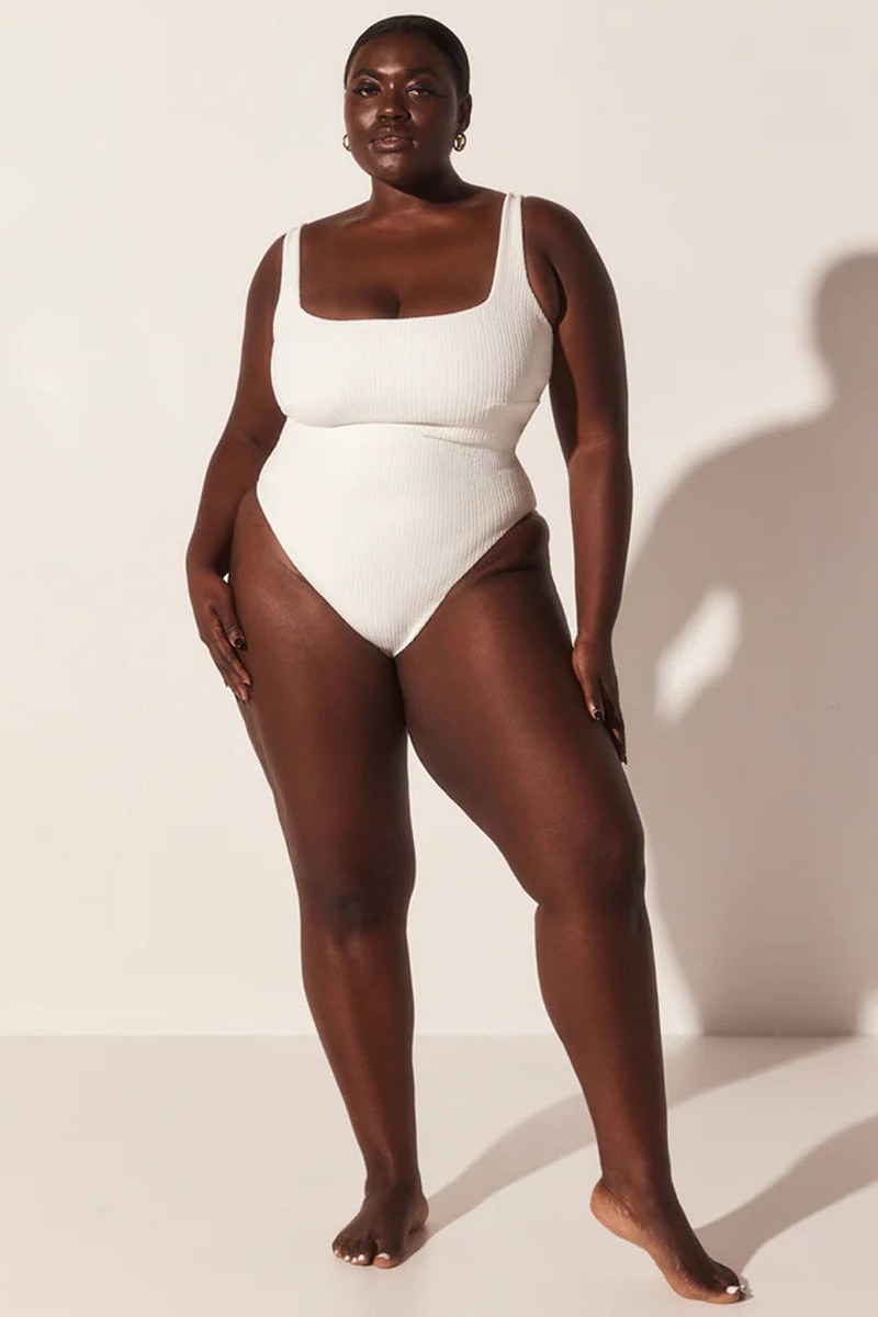 The Square Bone Crinkle Swimsuit from Form Fold