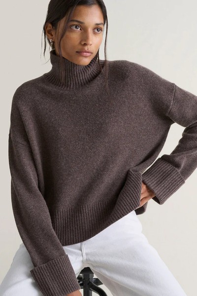 Cashmere Wool High-Neck Jumper from Rise & Fall