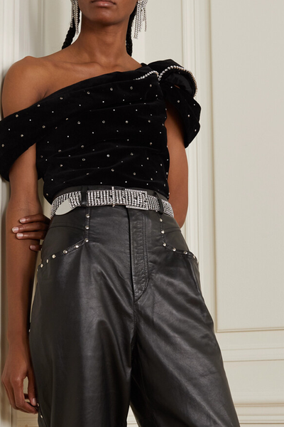 Joia Crystal-Embellished Belt In Silver from Isabel Marant 